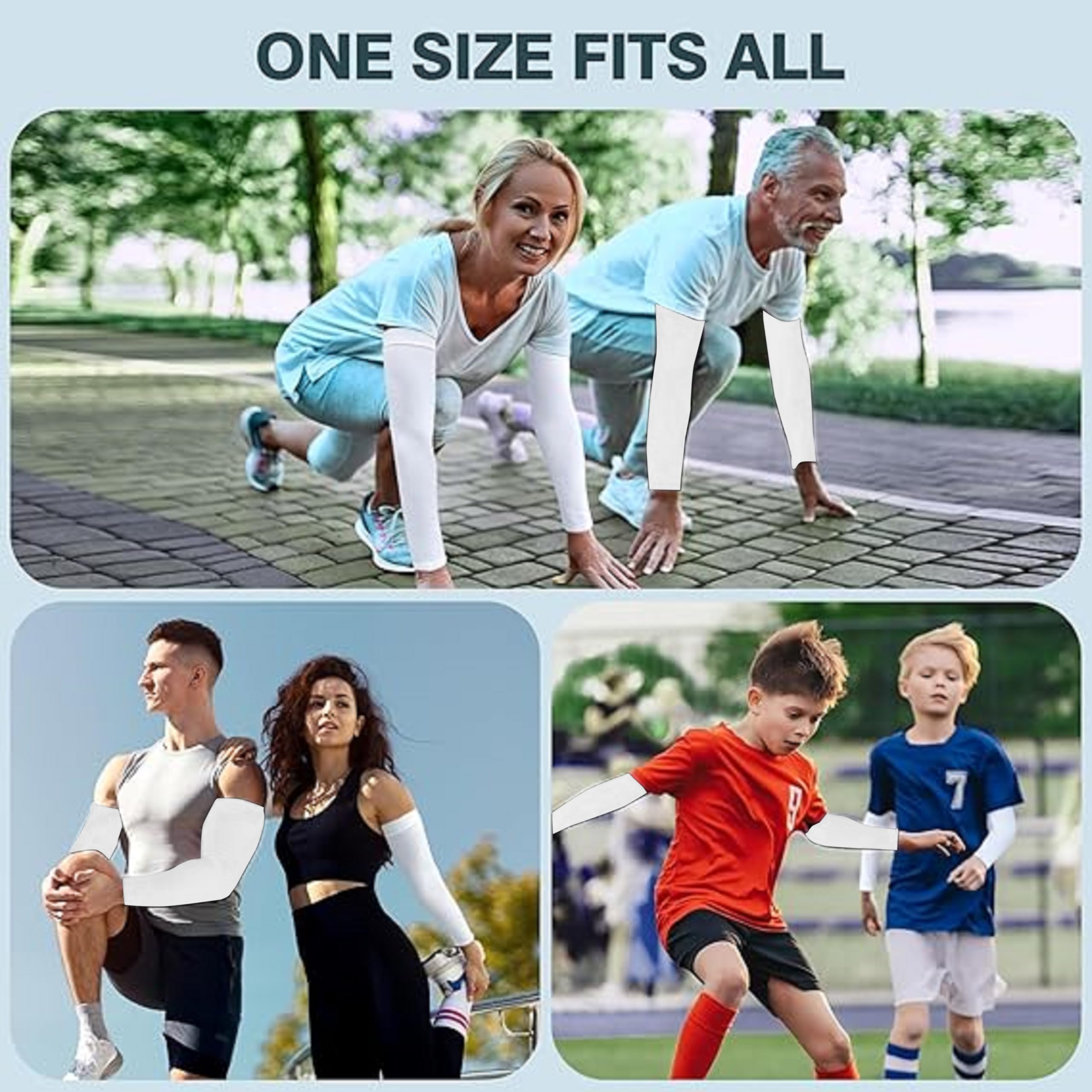 TRENDMALLS Arm Sleeves, Cooling UV Sun Protection Sports Compression for Men/Women/Kids - Image 7