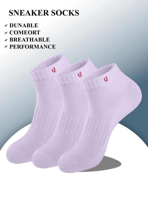 TRENDMALLS Cotton Blend Socks for Men & Womens, Sneakers Length Fit, Arch Support Running Unisex Free Size (Packs of 3 & 6) - Image 3