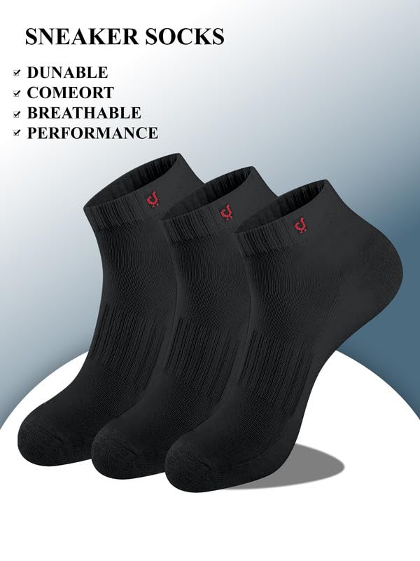 TRENDMALLS Cotton Blend Socks for Men & Womens, Sneakers Length Fit, Arch Support Running Unisex Free Size (Packs of 3 & 6) - Image 3