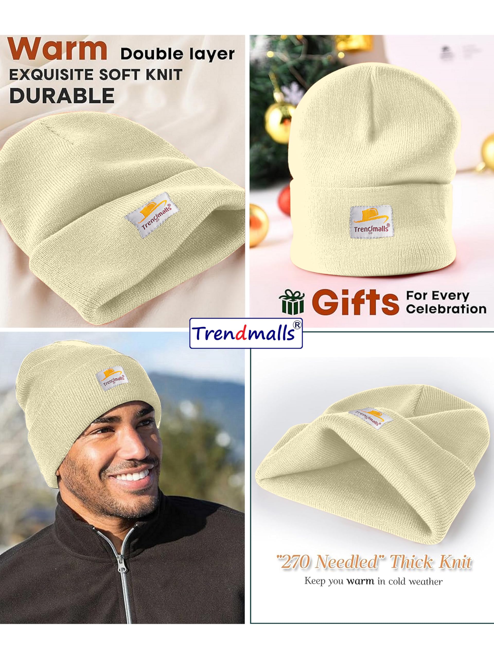 TRENDMALLS Mens/Women/Kids Cap Unisex Hat Knit Cuffed Beanie - Image 4