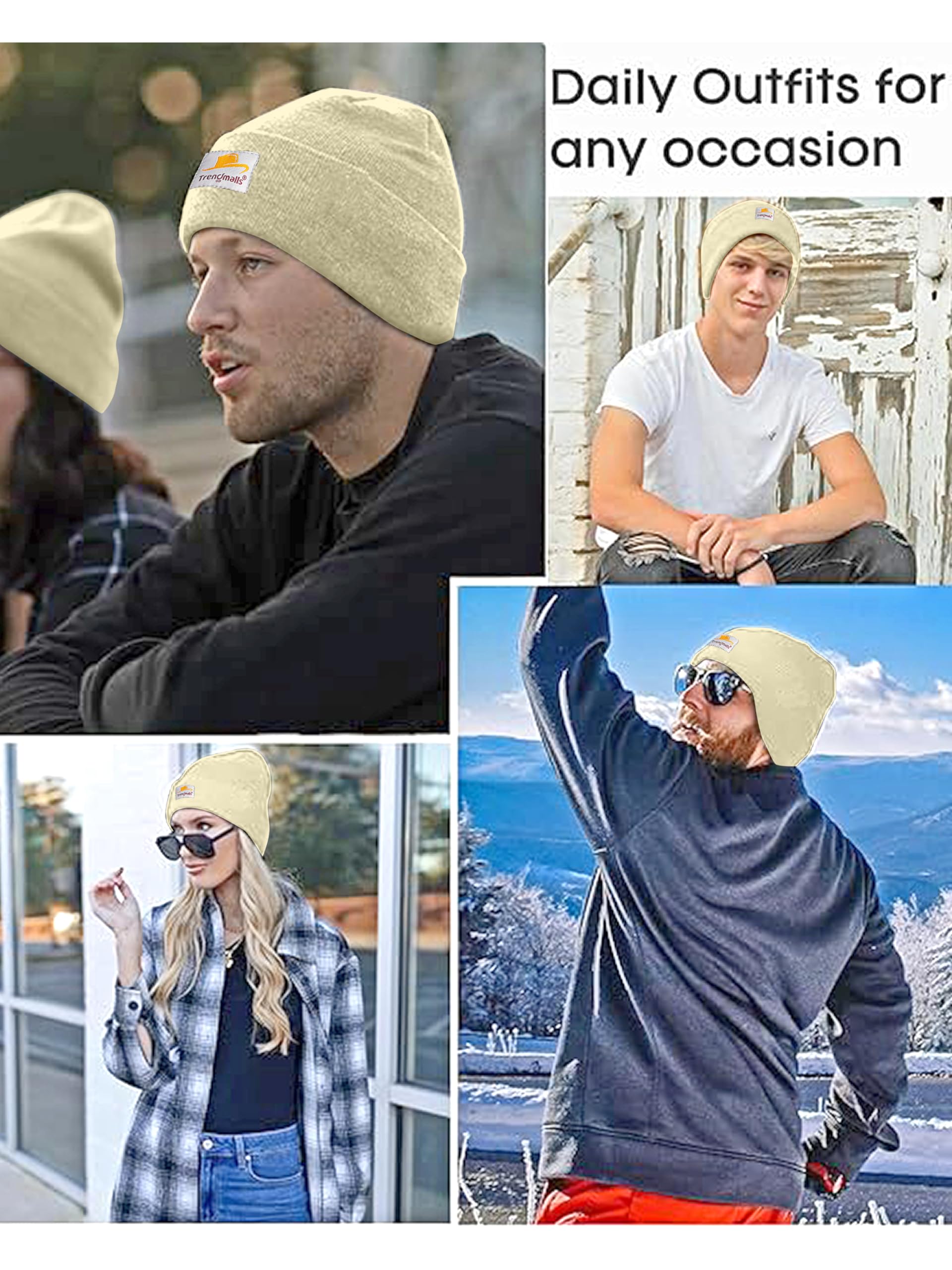 TRENDMALLS Mens/Women/Kids Cap Unisex Hat Knit Cuffed Beanie - Image 6
