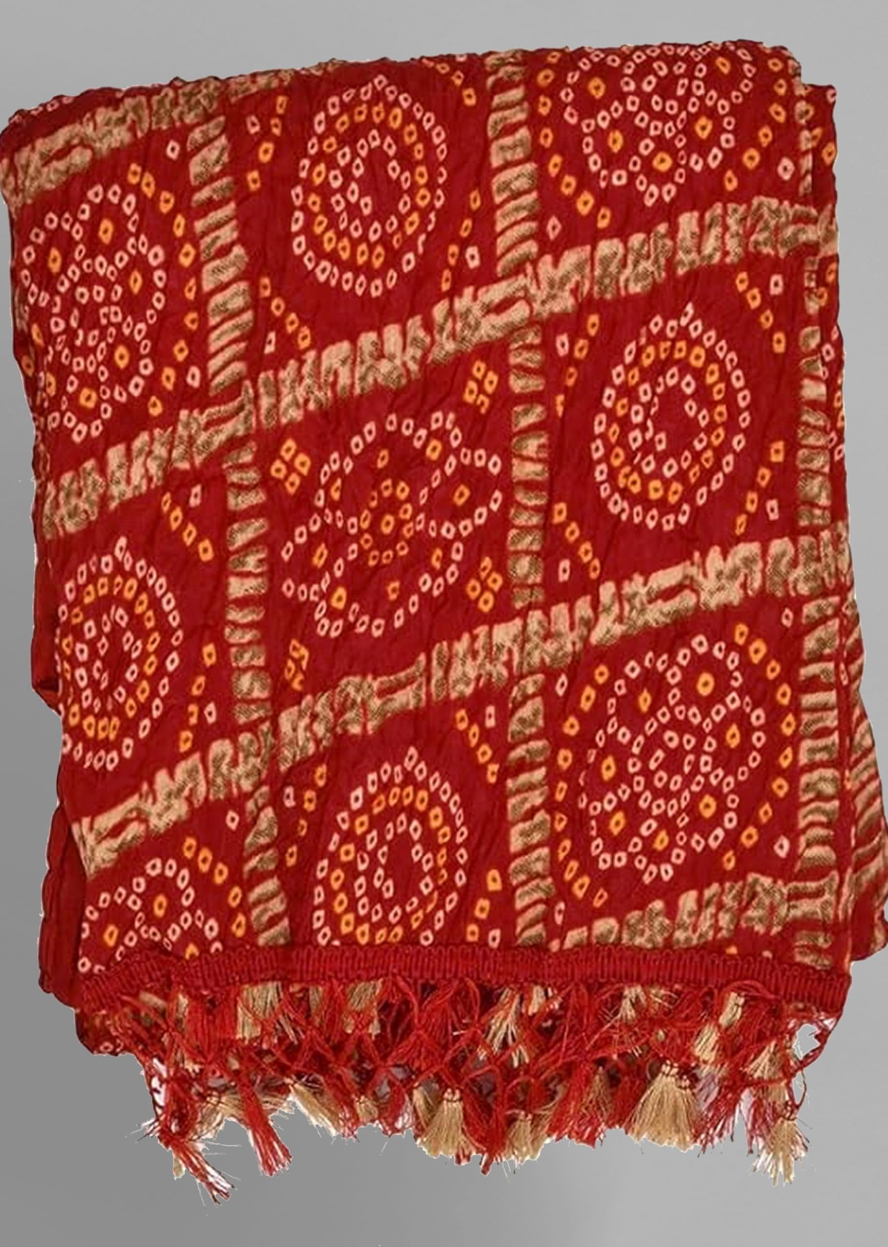 TRENDMALLS Women's Bandhej Chinon Silk Dupatta - Image 5