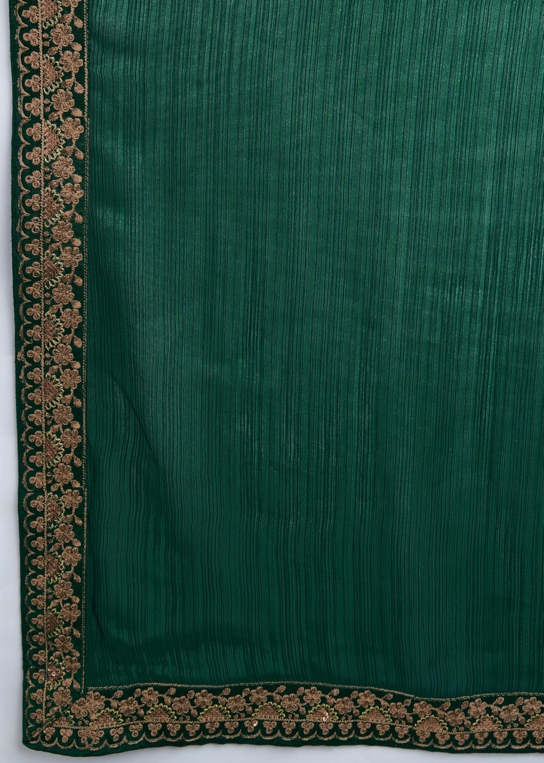 TRENDMALLS Women's Chiffon Satin Sequence work Saree with Unstitch Blouse Piece - Image 8