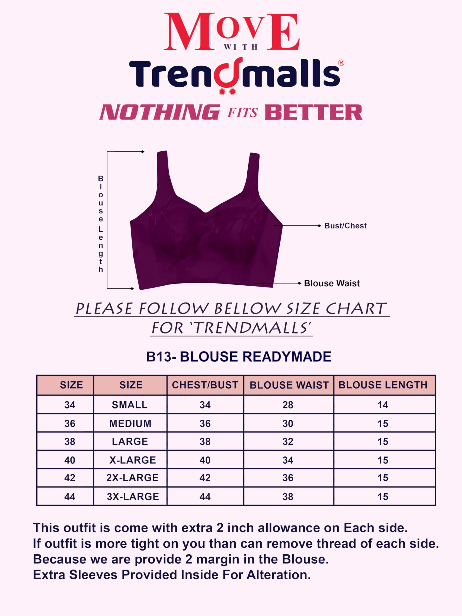 TRENDMALLS Women’s Fandy Satin Silk Sleeveless Saree Blouse Choli Stylish Saree Blouse Ready to Wear - Image 6