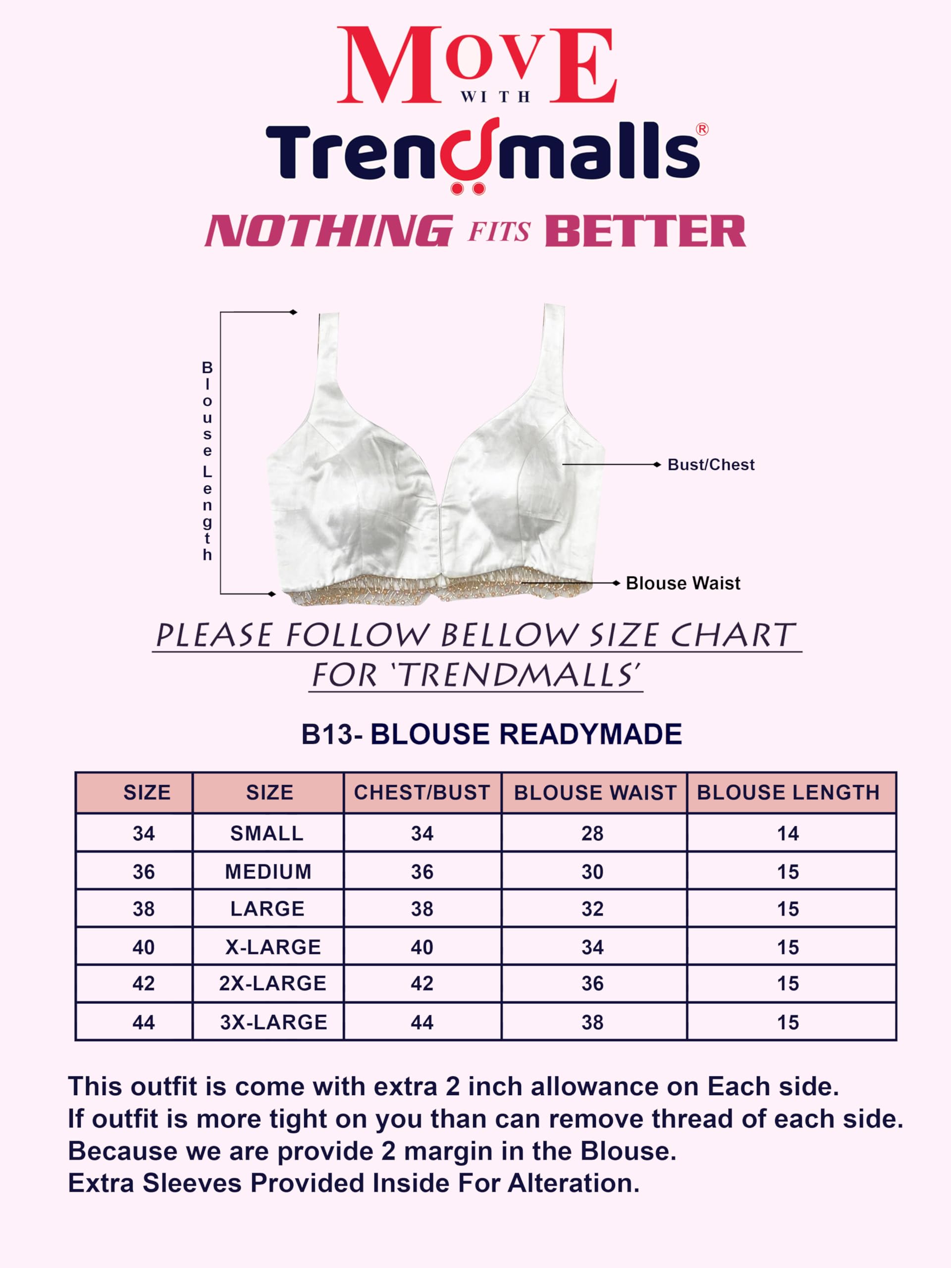 TRENDMALLS Women's Gaji Silk Sleeveless Beads Lace Work Blouse Choli Stylish Saree Blouse Ready to Wear - Image 6