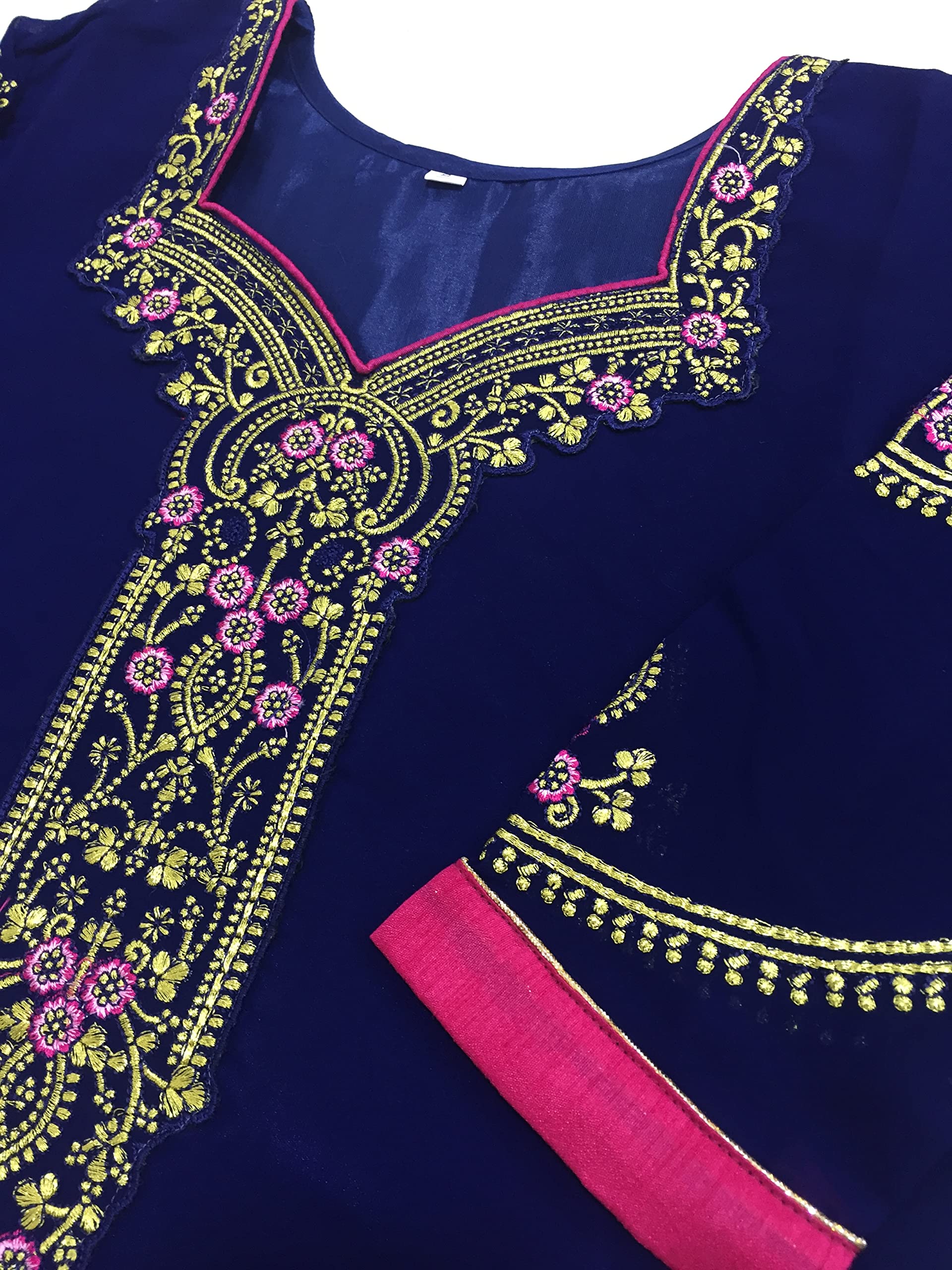 TRENDMALLS Women's Georgette Embroidery Indian Pakistani Salwar Suit Set Ethnic Dress - Image 7