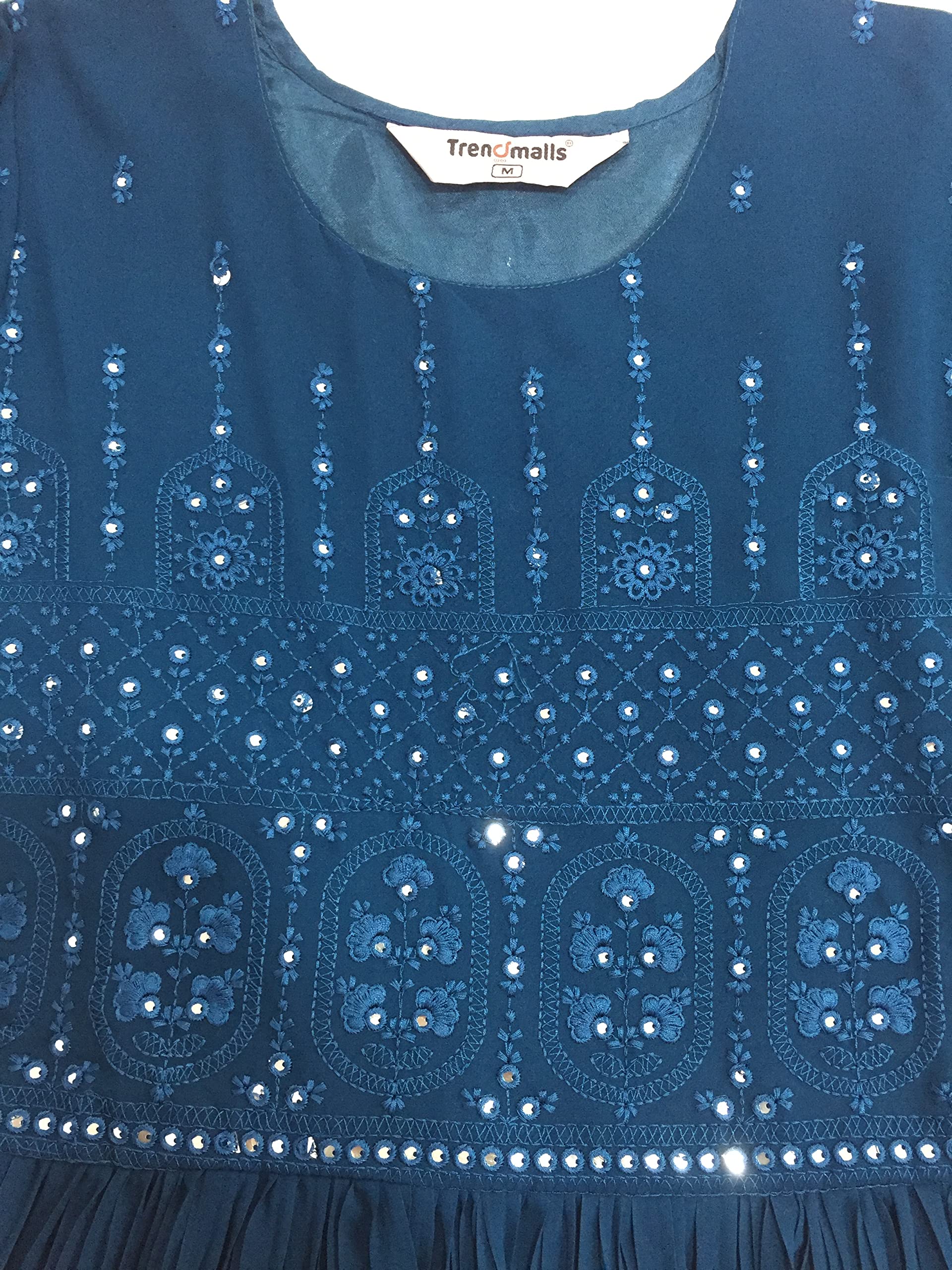 TRENDMALLS Women's Georgette Embroidery Salwar Suit Anarkali Kurta Set with Dupatta - Image 6