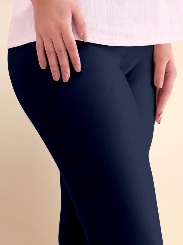 TRENDMALLS Women's Microfiber Elastane Stretch Soft Churidar Length Leggings with Ultrasoft Waistband - Image 5