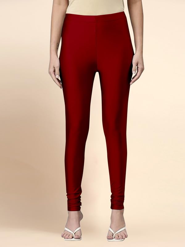 TRENDMALLS Women's Microfiber Elastane Stretch Soft Churidar Length Leggings with Ultrasoft Waistband - Image 6